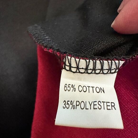 NWT Mabeler Colorblock Optical Illusion Bodycon Pencil Dress Red & Black Large - Picture 5 of 5